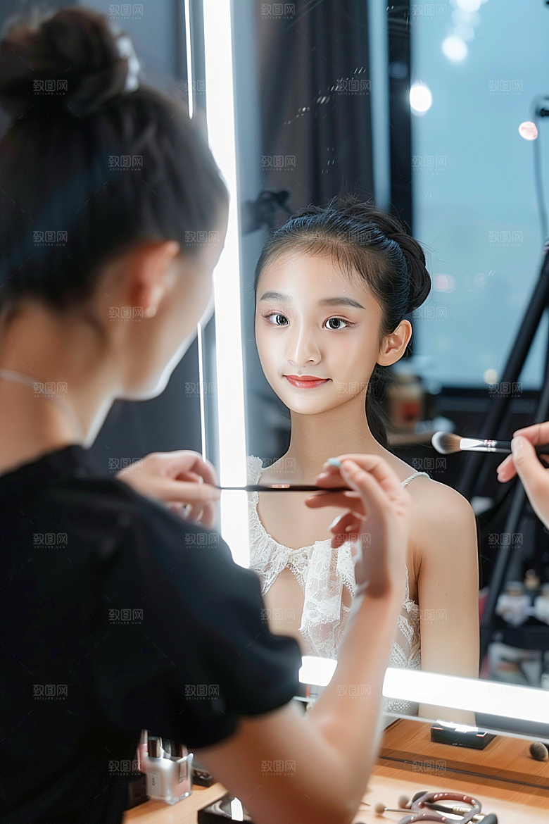 化妆人物化妆师改造肖像