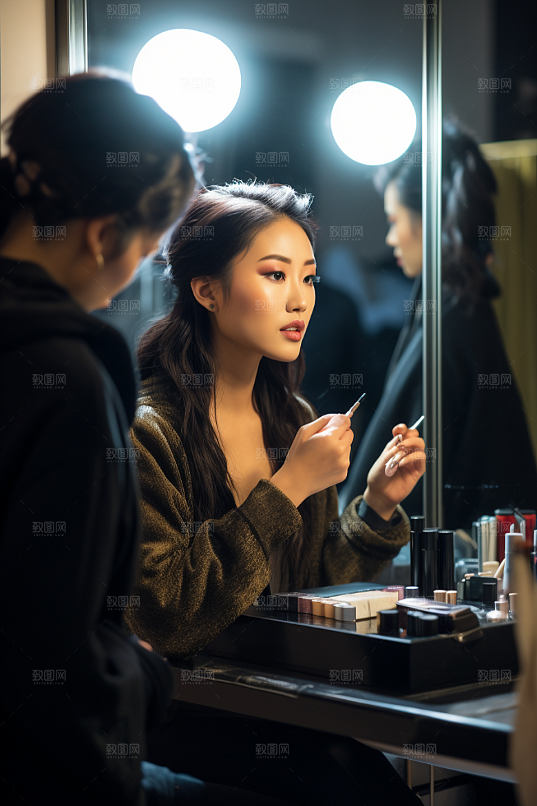 化妆人物美女美妆肖像