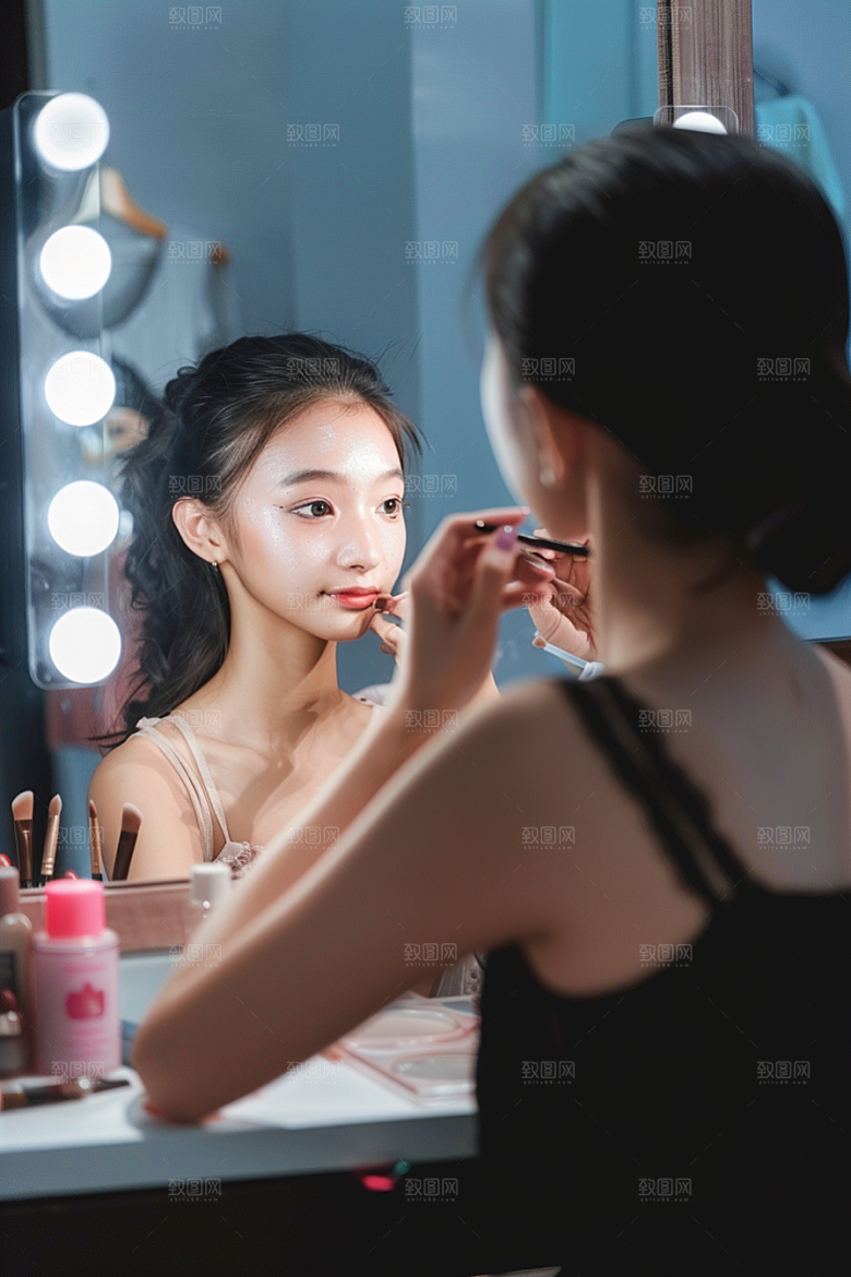 化妆人物彩妆改造肖像