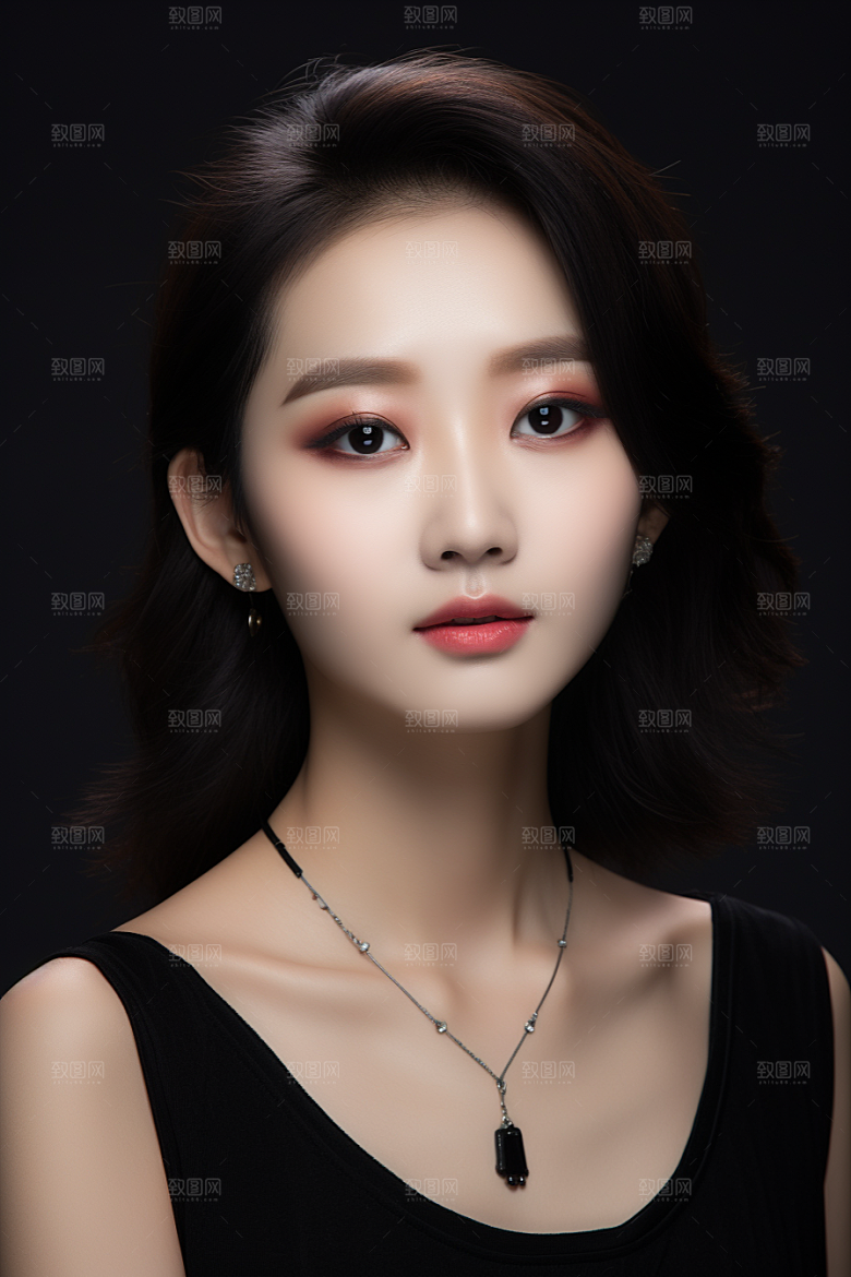 化妆人物美女化妆师肖像