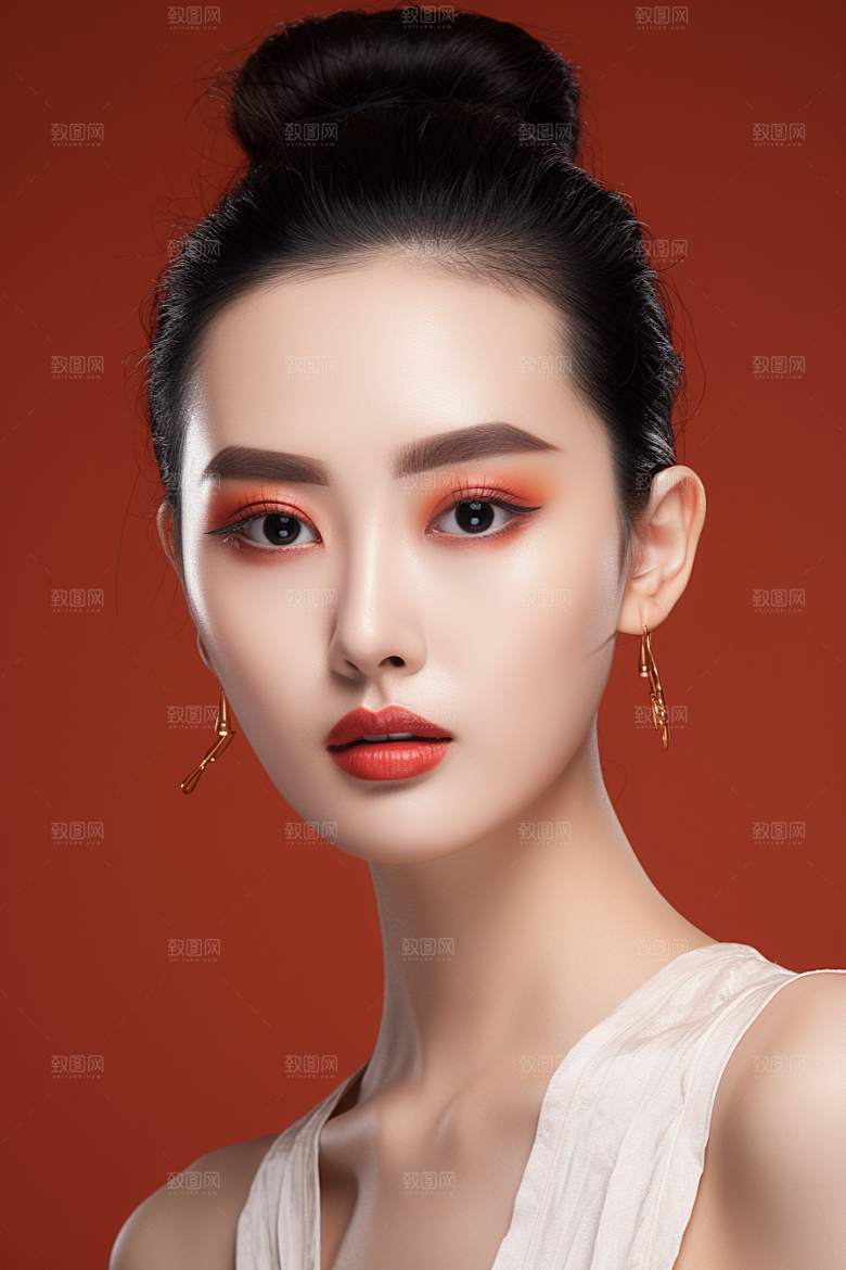化妆人物美妆改造肖像