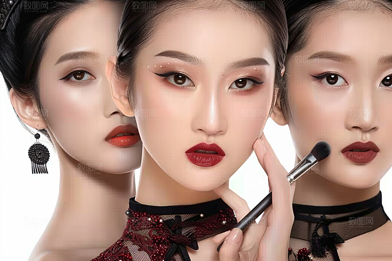 化妆人物美妆美女肖像