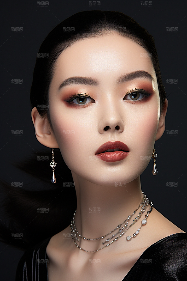 化妆人物美妆美女肖像