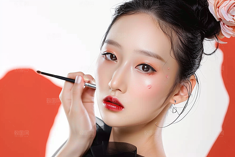 化妆人物美女妆容肖像