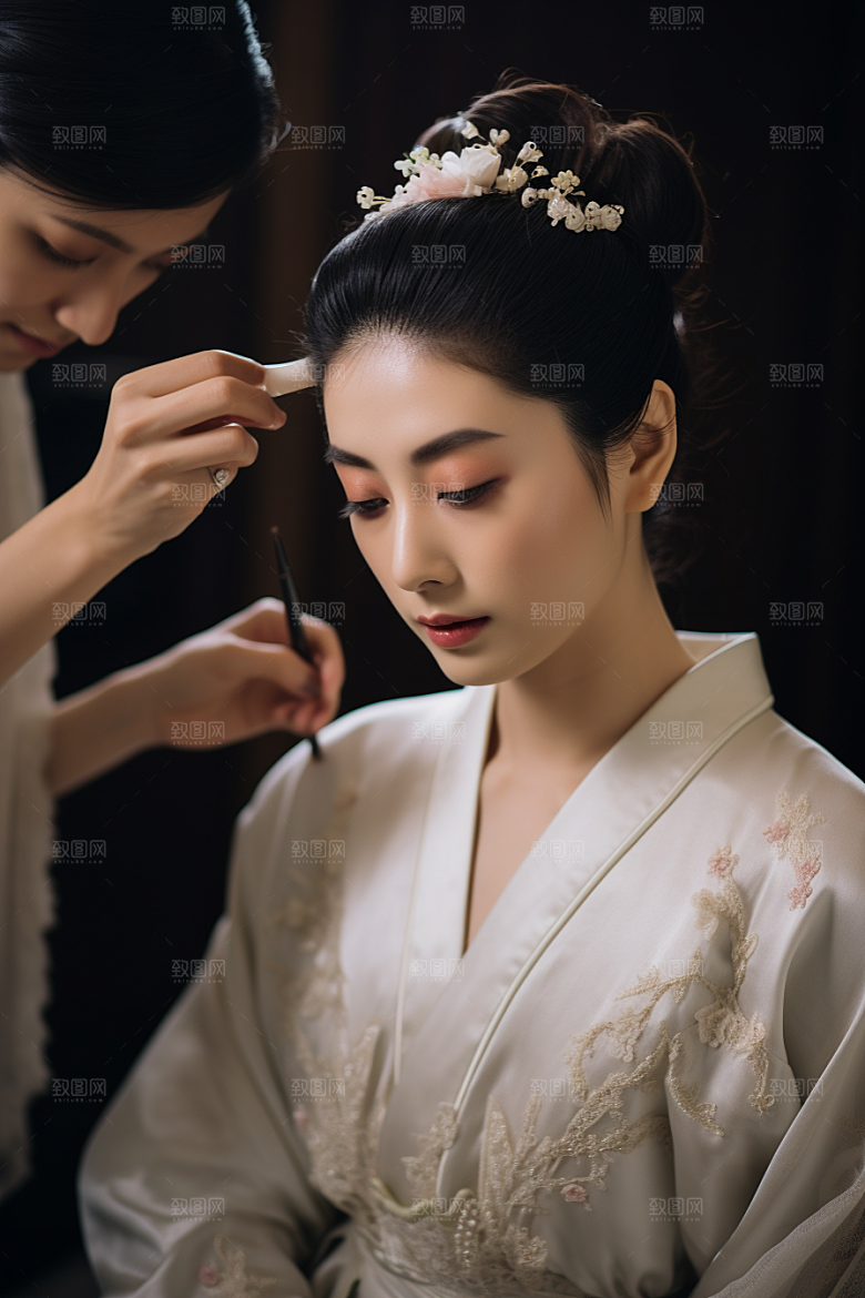 化妆人物化妆师改造肖像