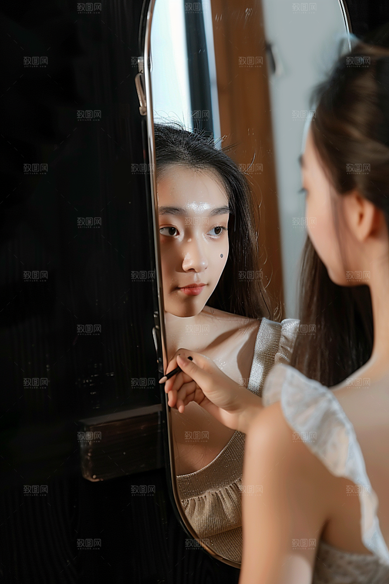 化妆人物艺术化妆师肖像