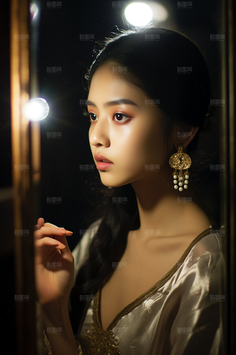 化妆人物彩妆妆感肖像