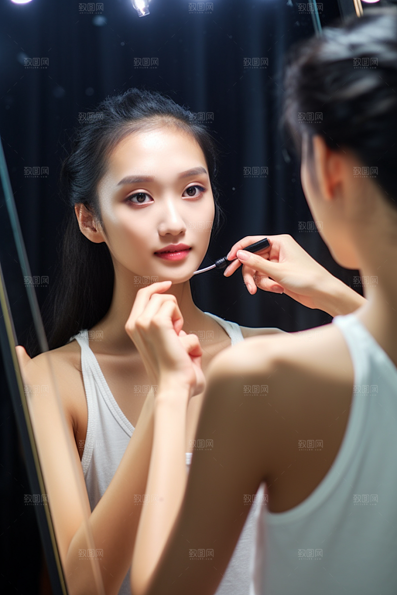 化妆人物美女美妆肖像
