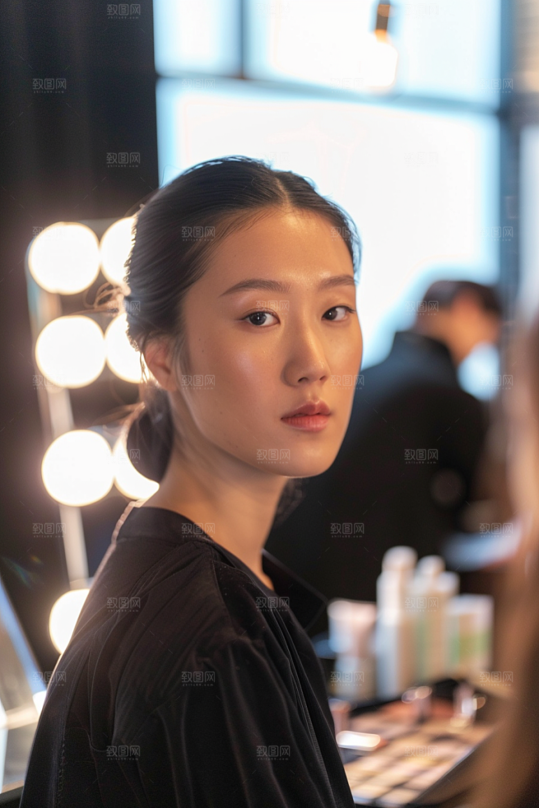 化妆人物美女化妆师肖像