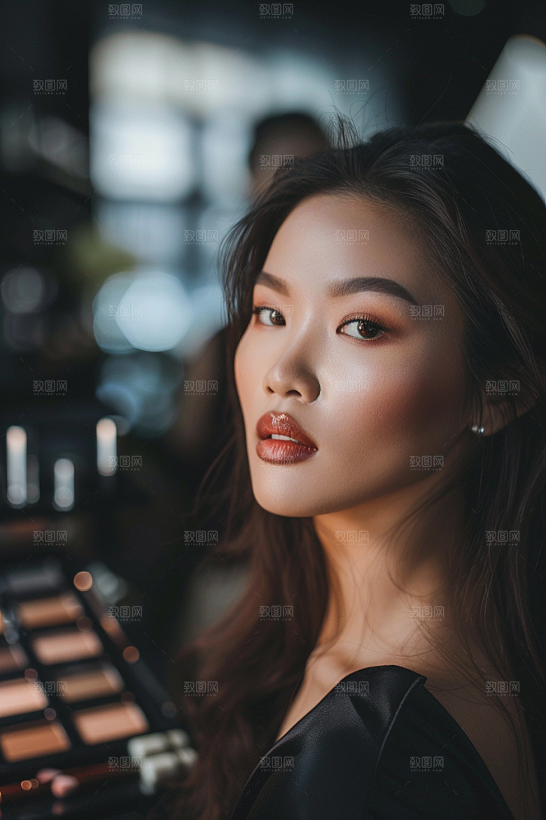 化妆人物美女彩妆肖像