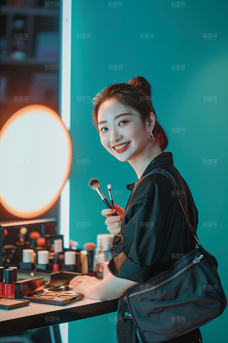 化妆人物化妆师妆造肖像