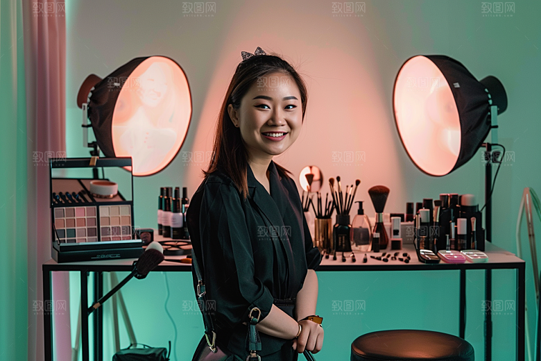 化妆人物美妆彩妆肖像