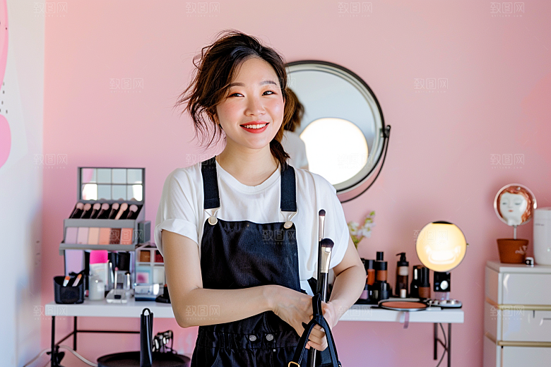 化妆人物彩妆美女肖像
