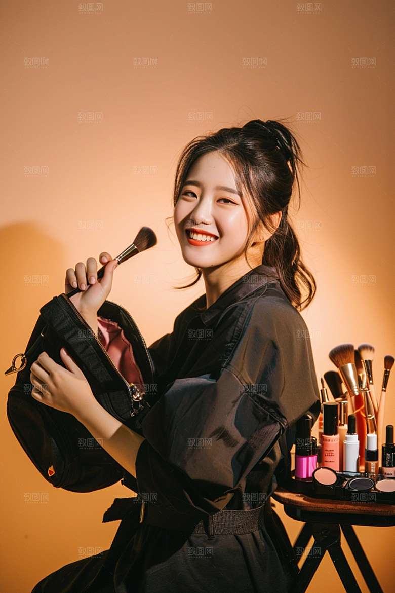 化妆人物化妆师彩妆肖像