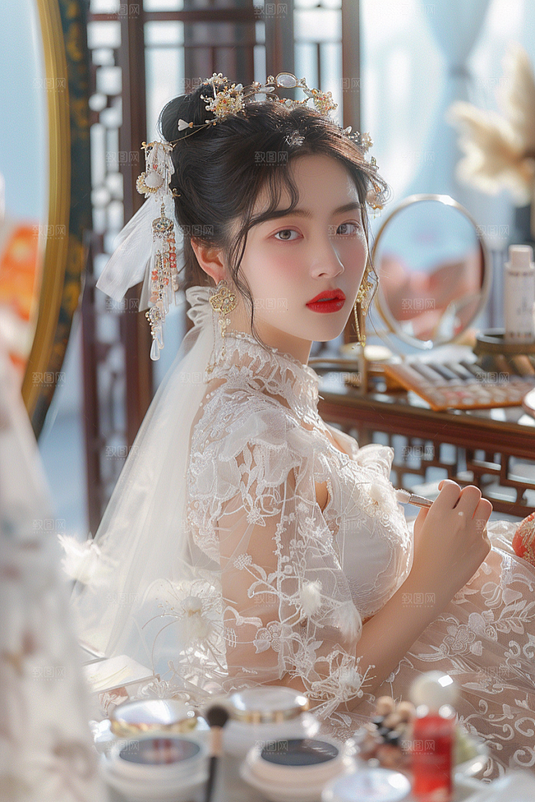 化妆人物彩妆美女肖像