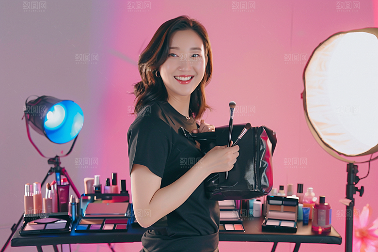 化妆人物彩妆改造肖像