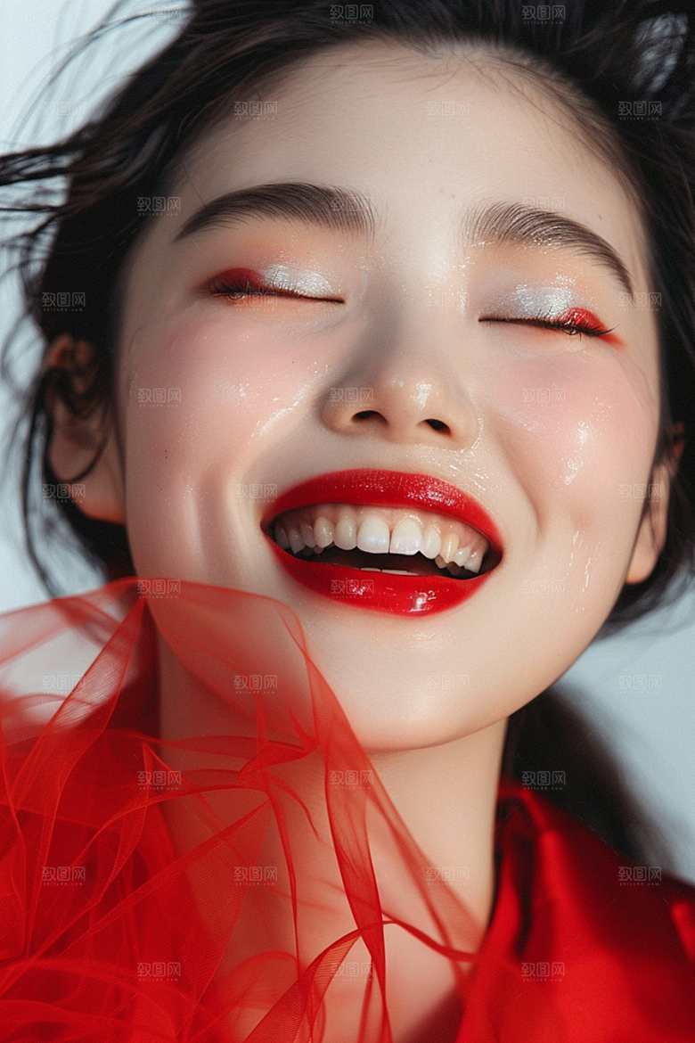 化妆人物美女化妆师肖像