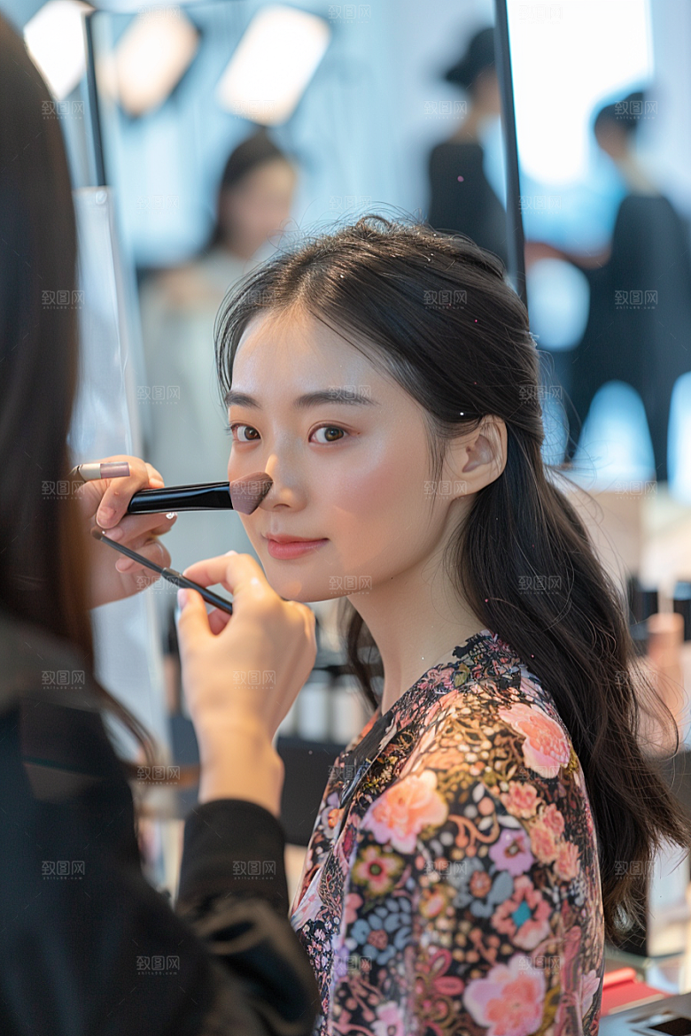 化妆人物彩妆美女肖像