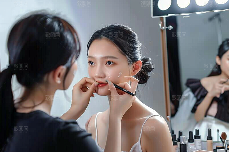 化妆人物彩妆艺术肖像