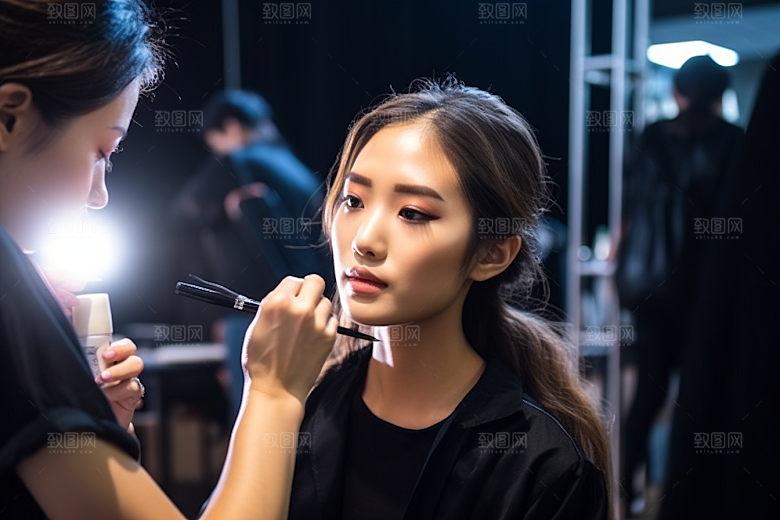 化妆人物妆容造型师肖像
