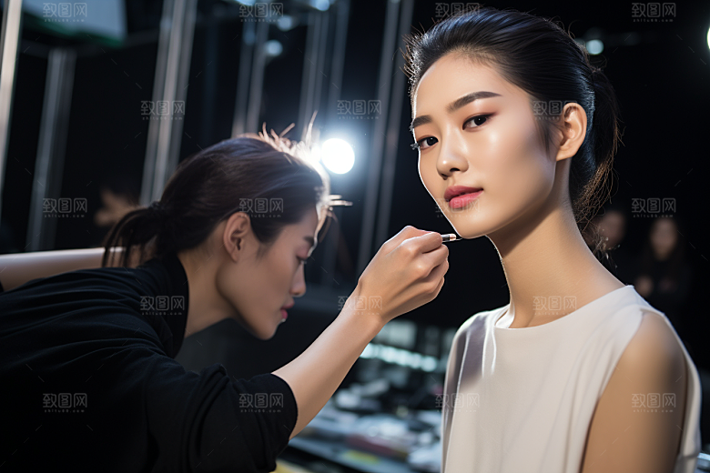 化妆人物妆容造型师肖像