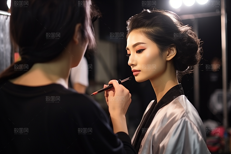 化妆人物化妆师美女肖像