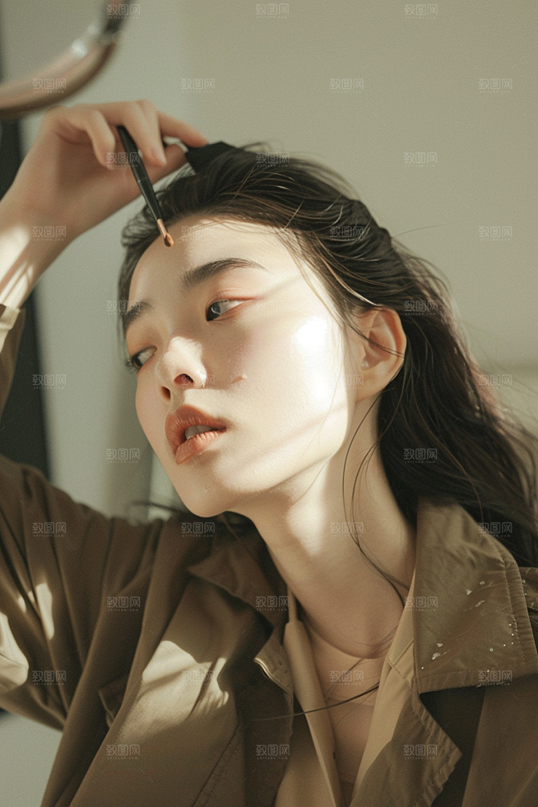化妆人物美女化妆师肖像