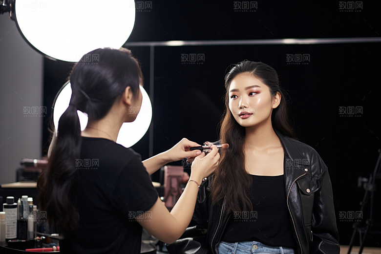 化妆人物造型师改造肖像