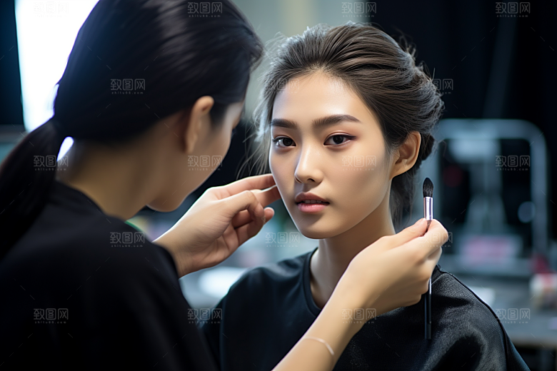 化妆人物彩妆化妆师肖像