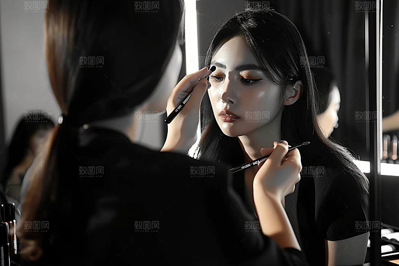 化妆人物美女化妆师肖像