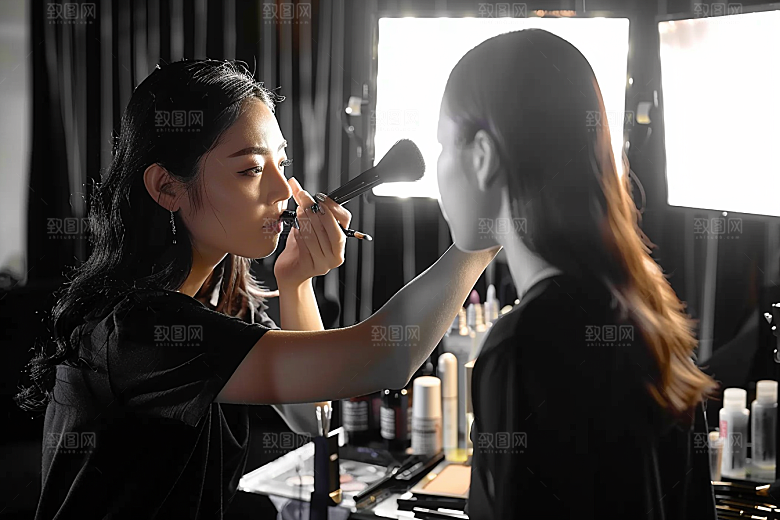 化妆人物妆容造型师肖像