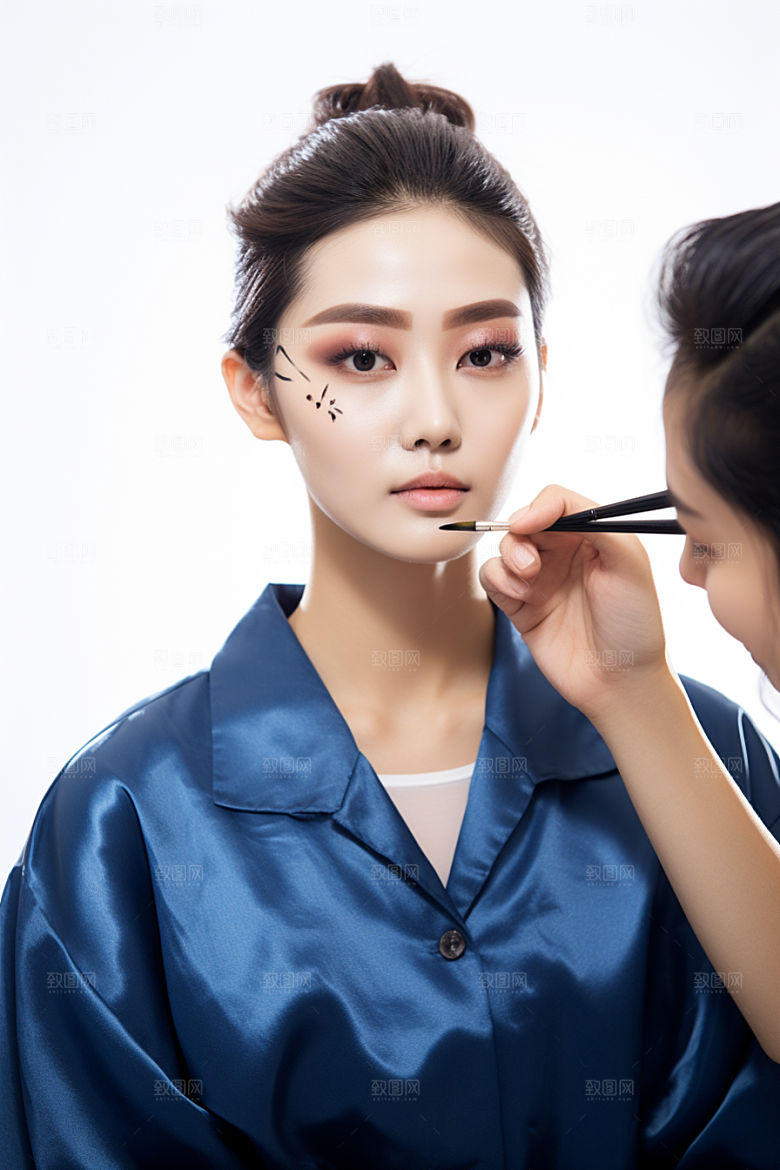 化妆人物化妆师改造肖像