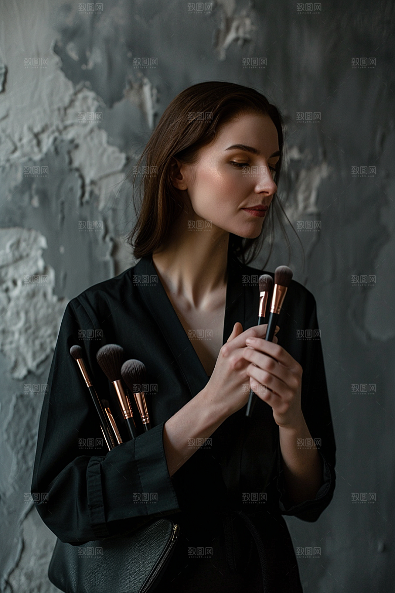 化妆人物彩妆造型师肖像