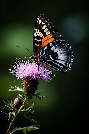 蝴蝶花朵清新摄影图