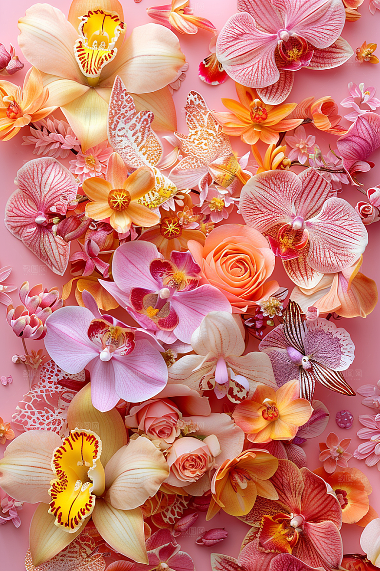 蝴蝶春季花朵摄影图