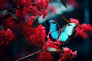 蝴蝶高清花卉摄影图