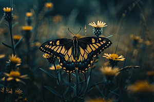 蝴蝶飞虫生态摄影图
