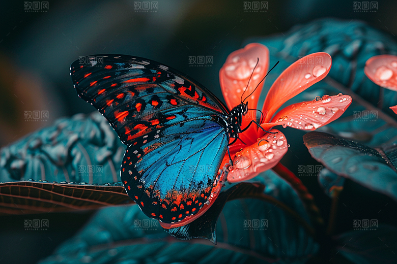 蝴蝶生态翅膀摄影图