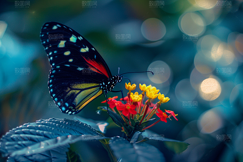 蝴蝶花卉花朵摄影图
