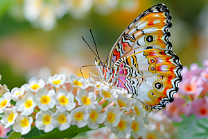 蝴蝶花卉唯美摄影图