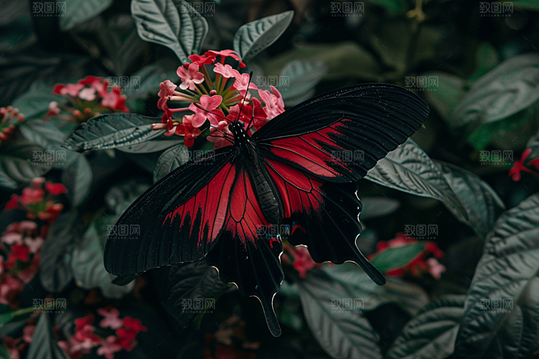 蝴蝶春季花卉摄影图