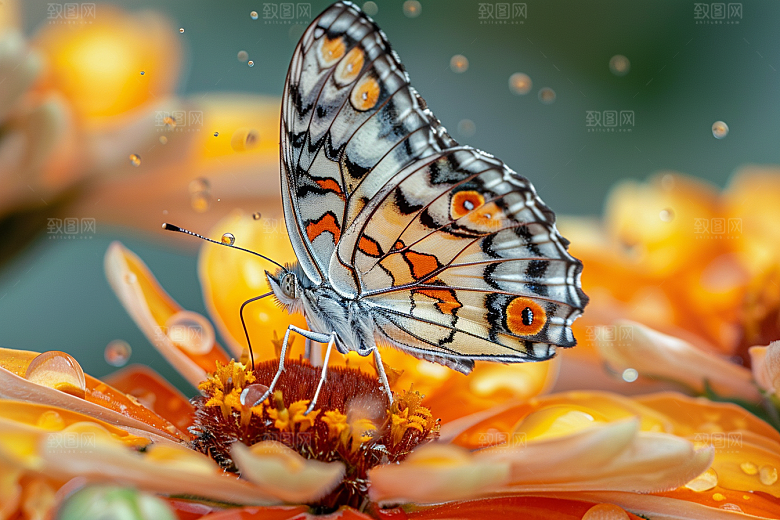 蝴蝶翅膀唯美摄影图