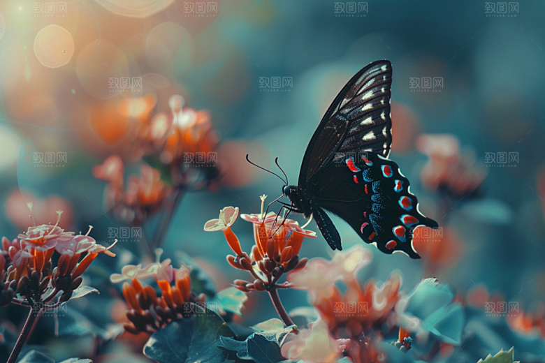 蝴蝶飞虫春季摄影图