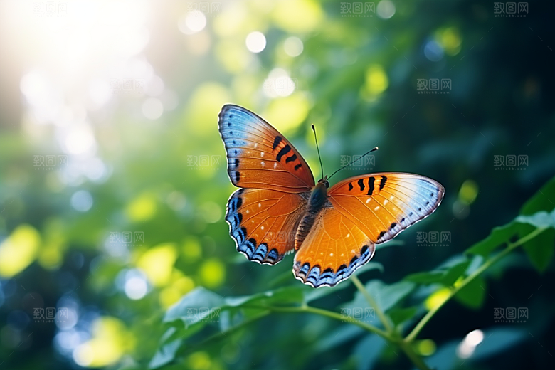 蝴蝶高清花卉摄影图