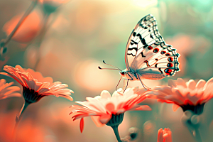蝴蝶清新自然摄影图