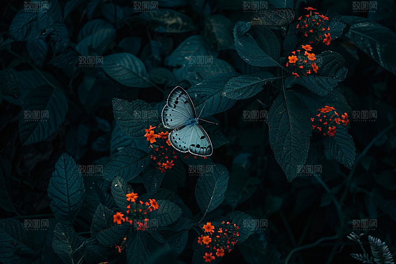 蝴蝶春季花卉摄影图