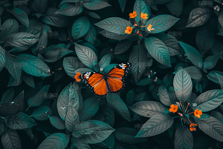 蝴蝶花卉生态摄影图