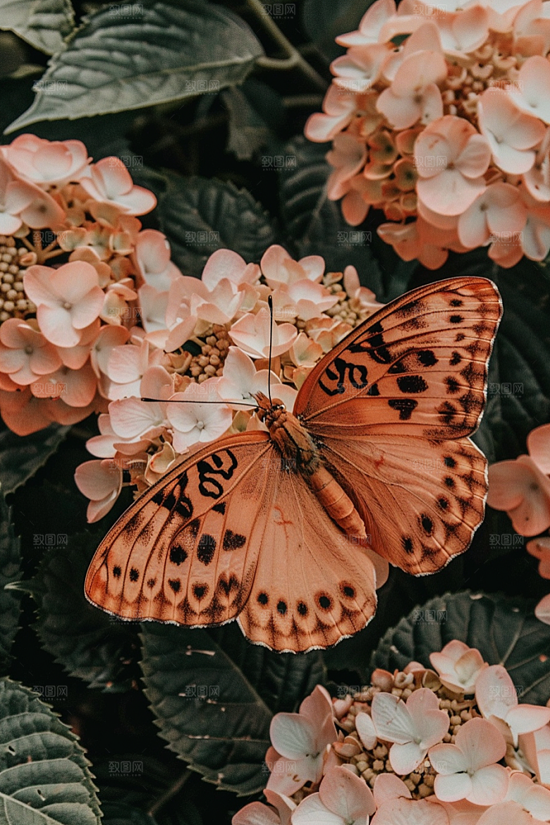 蝴蝶生态花卉摄影图
