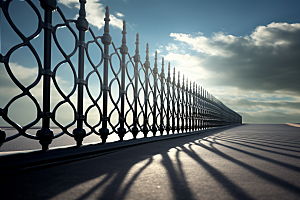 护栏铁栏杆公共设施素材