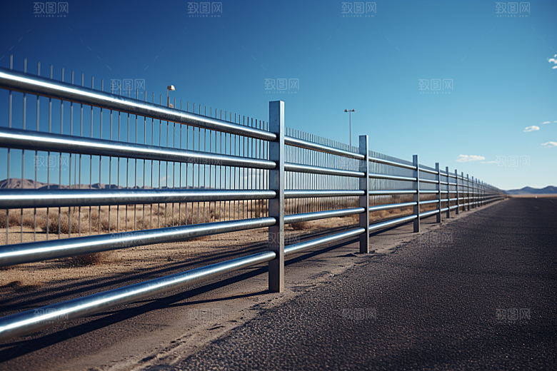 护栏光泽道路护栏素材